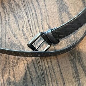 Black Quilted Men's Belt